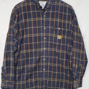 Crazy Cowboy Plaid Button Down Long Sleeve Western Shirt - Men's XL - Vintage